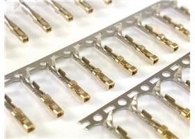Female crimp pins in 25 pack - close up